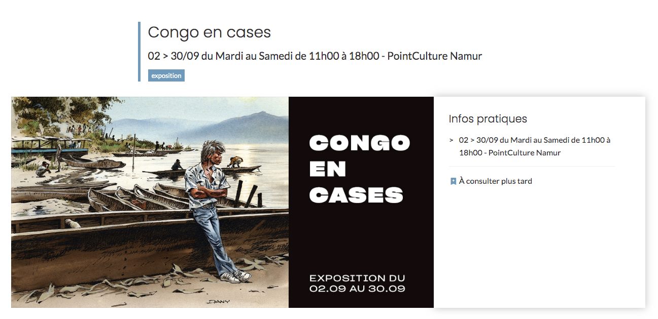 Expo « Congo en cases » en ce moment à Namur (Belgique)