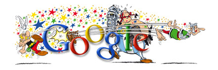 Astérix décore la page de recherche de Google
