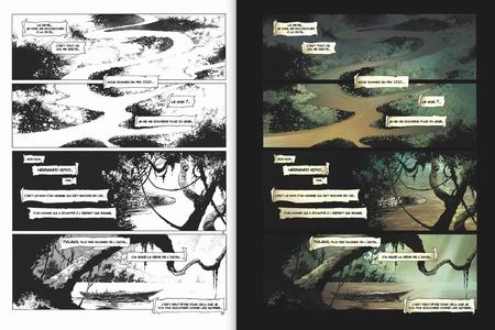 Exemple de la collaboration de Philippe Xavier avec Jean-Jacques Chagnaud sur une des premières pages de l'album