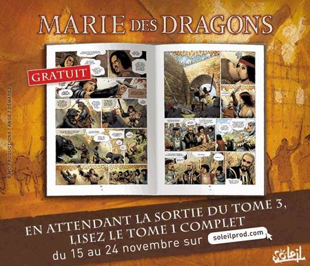 Lisez (vite mais gratuitement) "Marie des dragons" de Ange et Demarez (Ed. Soleil) sur Internet