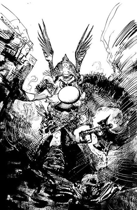 Sienkiewicz dessine Astérix et Spirou