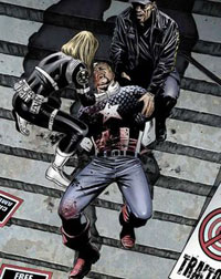 mort de Captain America par Ed Brubaker et Steve Epting photo DR ( c ) Marvel Comics