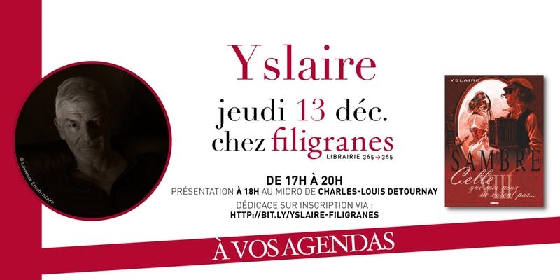 Yslaire présente son nouvel album de Sambre à Bruxelles
