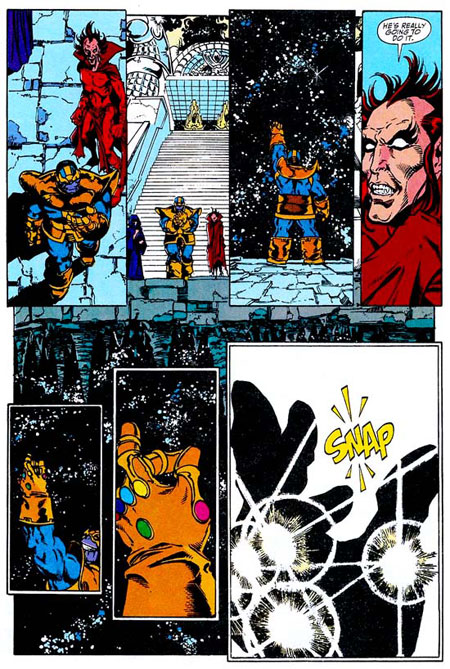 thanos_gant_infini_georges_perez_fevrier_2012 Le Gant de l'infini : « Le Défi de Thanos » - Par J. Starlin, G. Perez & R. Lim – Panini Comics