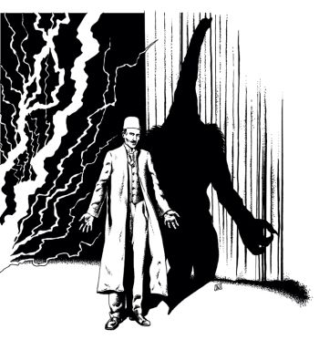 Illustration autour de Nyarlathotep, tirée du site de l'auteur Julien Noirel : « M'attaquer à une référence comme Lovecraft était excitant »