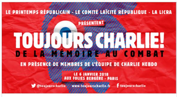 « #ToujoursCharlie, de la mémoire au combat », une journée autour de ce que signifie « être Charlie » aujourd'hui.
