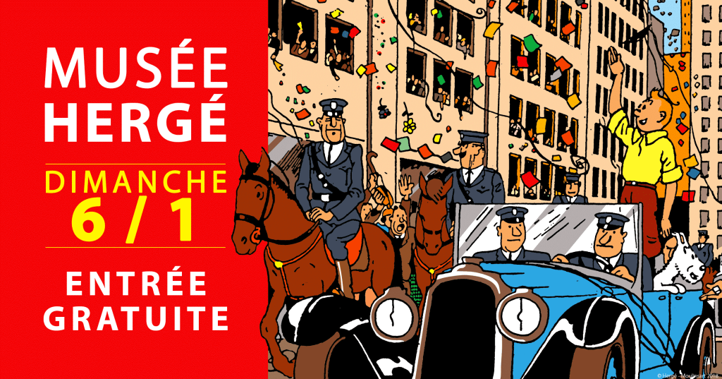 Le Musée Hergé ouvre gratuitement ses portes le dimanche 6 janvier 