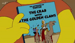 Bart Simpson lit Tintin