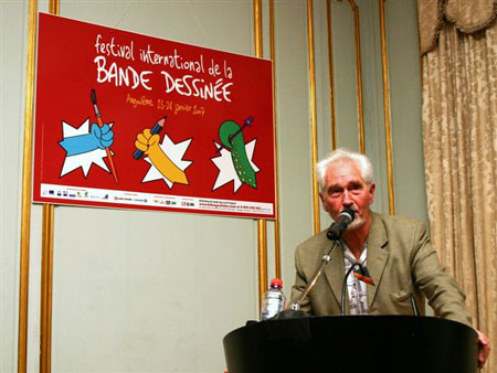 Francis Groux (Président et Fondateur du Festival d'Angoulême) : « On vous propose la plus grande librairie de BD du monde ! »
