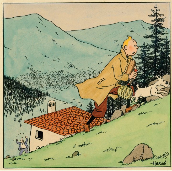 Illustration couleur réalisée pour la couverture du "Petit Vingtième" du 22 juin 1939.