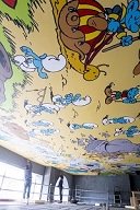 Le plafond peint des Schtroumpfs au centre de Bruxelles s'est effondré