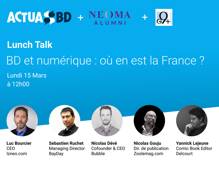 Ne ratez pas le premier Lunch Talk d'ActuaBD.com : « BD et numérique : où en est la France ? »