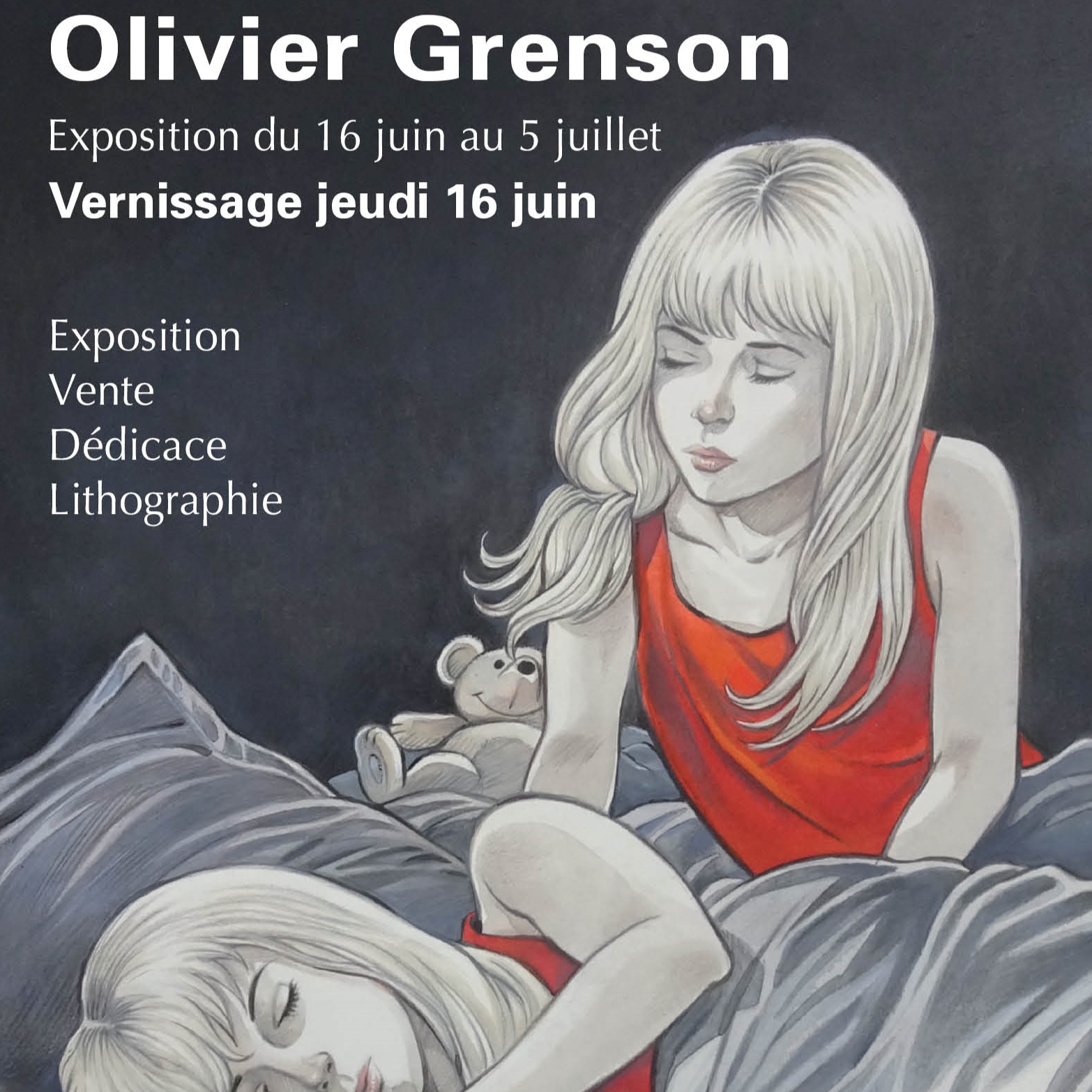 Exposition et lithographie pour Olivier Grenson à l'Atelier Anthèse (Montrouge)