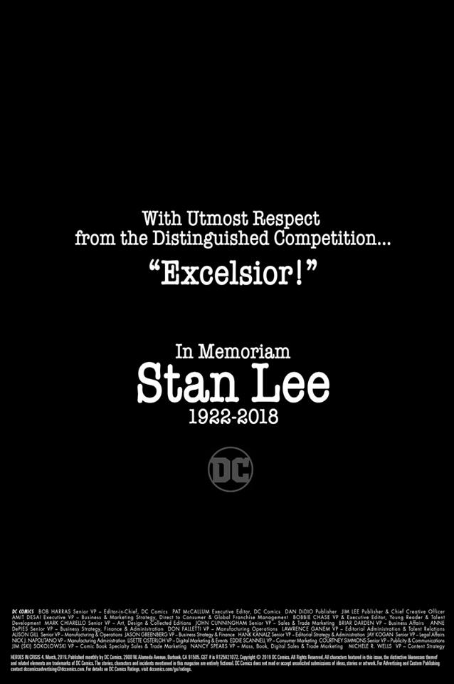 L'hommage distingué de DC Comics à Stan Lee