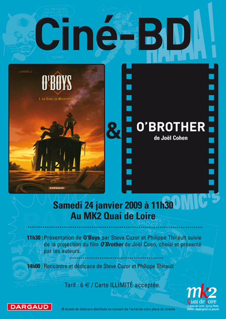 Steve Cuzor et Philippe Thirault, invités du Ciné-BD de janvier