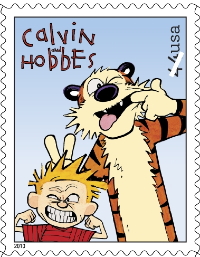 Calvin et Hobbes timbrés !
