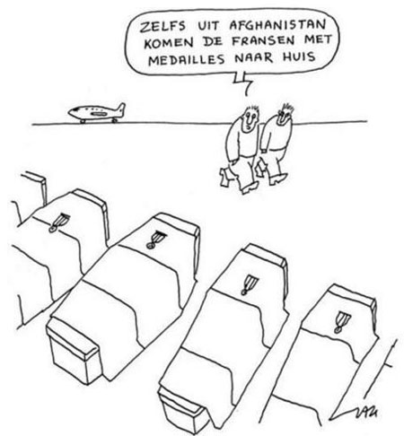 Un sénateur UMP s'indigne d'une caricature publiée dans le quotidien flamand « De Morgen »