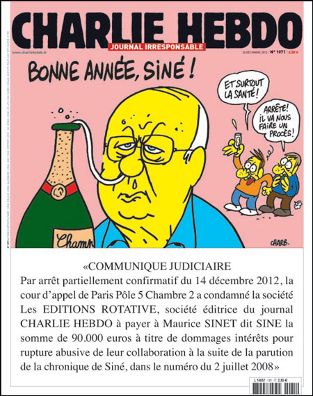 Siné : victoire totale sur Charlie Hebdo