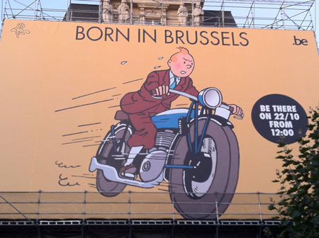 Joyeuse entrée pour Tintin et Spielberg à Bruxelles le 22 octobre 2011