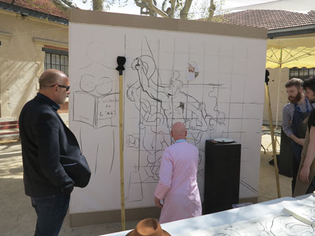 Rencontre d'Aix 2015 : Trio de dessinateurs pour une fresque carrée