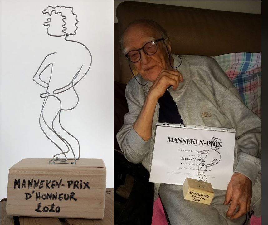 « Manneken-Prix d'honneur » à Henri Vernes, l'auteur de Bob Morane