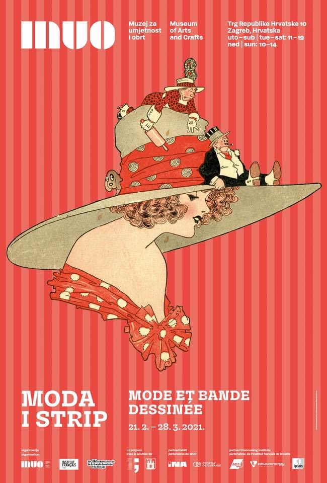 L'exposition "Mode et Bande Dessinée" au Musée des arts déco de Zagreb. 