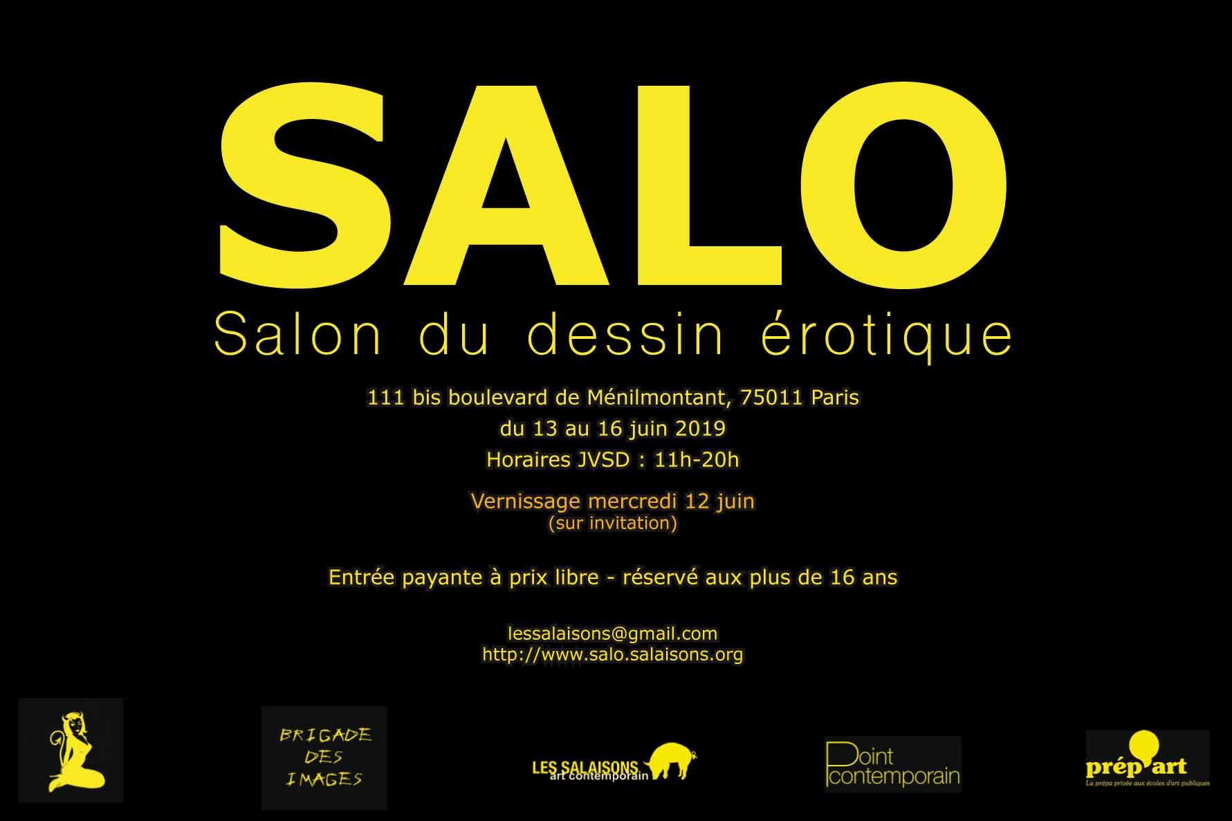 Le SALO, salon du dessin érotique du 13 au 16 juin 2019 à Paris