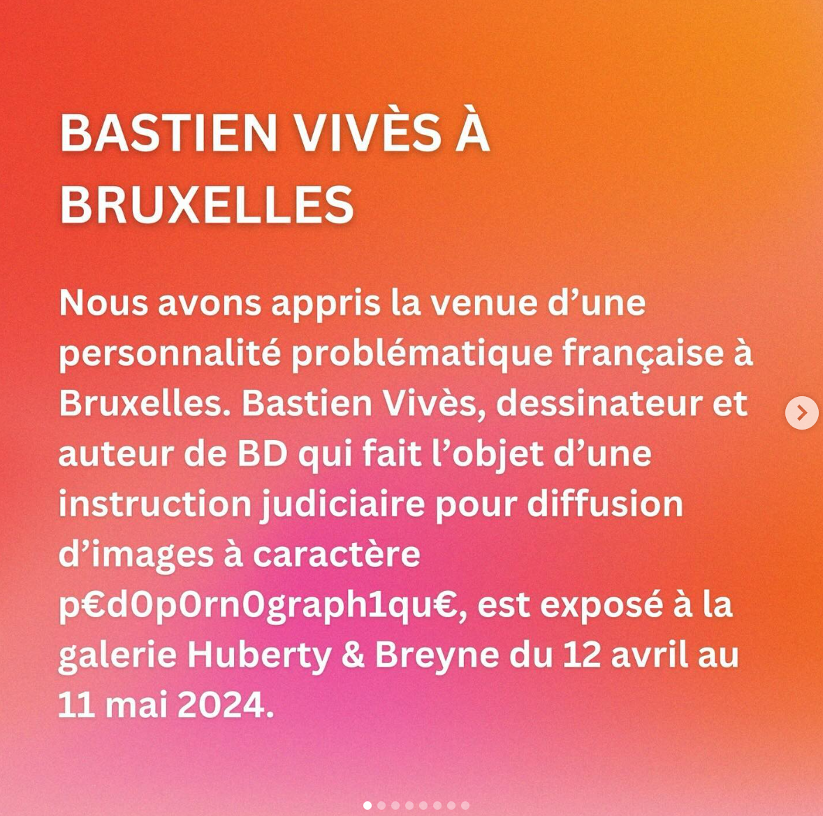 Une nouvelle pétition contre Bastien Vivès à l'occasion de son exposition chez Huberty & Breyne à Bruxelles