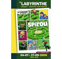 Le labyrinthe de Barvaux envahi par les personnages de Spirou
