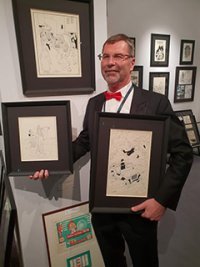 Bernard Soetens (Belgian Fine Comic Strip Gallery) :"Ce qui m'épate chez Hergé c'est la force graphique de son trait"