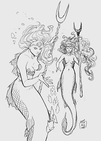 Gihef : « Pour "Sirènes et Vikings", je me suis inspiré du mythe d'Aegir, le géant mythologique personnifiant la mer qui a enfanté neuf filles. »