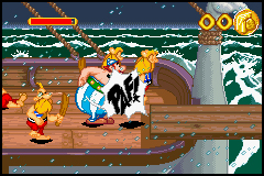 Astérix et Obélix jouent sur la Game Boy Advance
