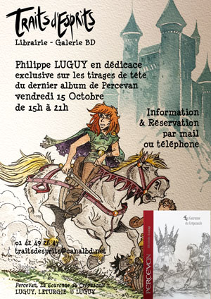 Philippe Luguy (Percevan) à la librairie-galerie Traits d'esprits (Paris 6e)