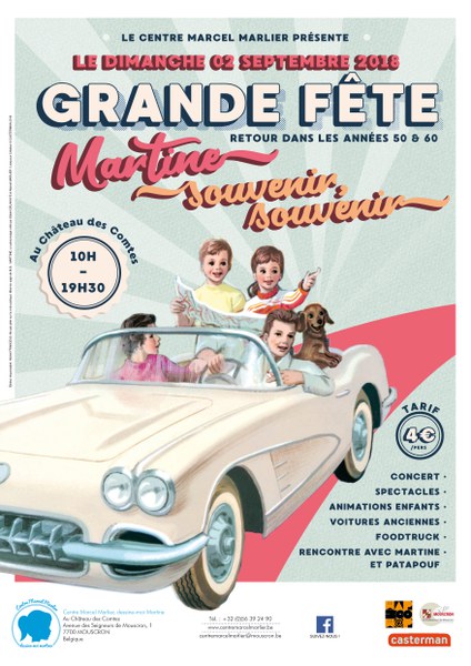 Grande Fête "souvenir, souvenir" , retour dans les années 1950 & 1960 avec Martine et Marcel Marlier (Mouscron, Belgique)