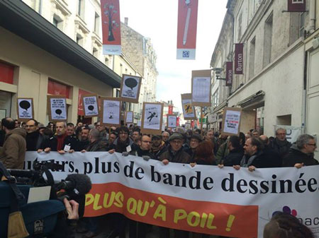 Angoulême 2015 - La marche des auteurs marque la 42 édition du FIBD