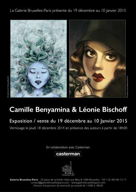 Exposition - Vente. Camille Benyamina et Léonie Bischoff à la Galerie Bruxelles-Paris (Bruxelles)