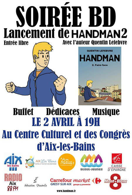 Soirée de lancement du tome 2 de la BD "Handman"(Aix-les-Bains)