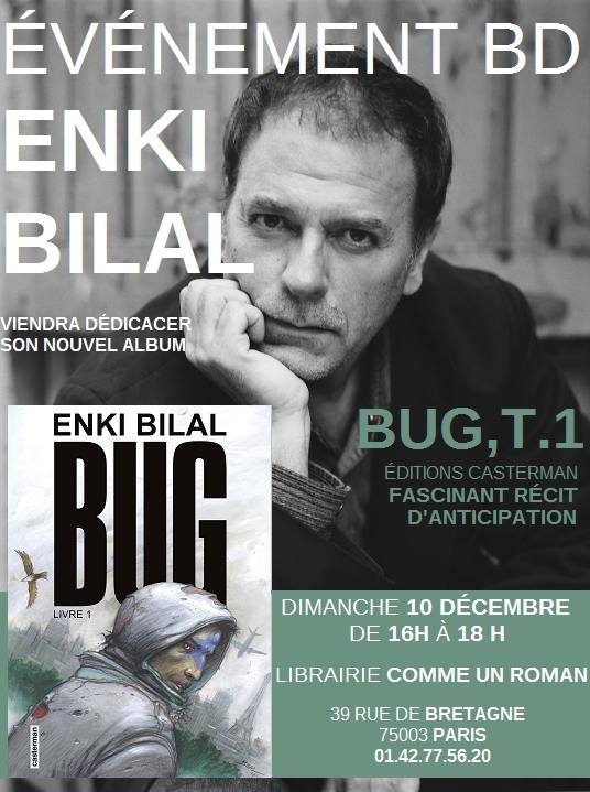 Rencontre et dédicace avec Enki Bilal (Paris 3e)