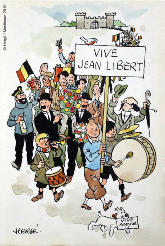 Un dessin inédit d'Hergé pour la prochaine vente Bande Dessinée de Coutau-Bégarie & Associés.