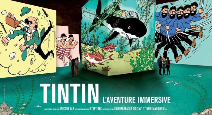 Exposition "Tintin, l'aventure immersive" aux Baux-de-Provence
