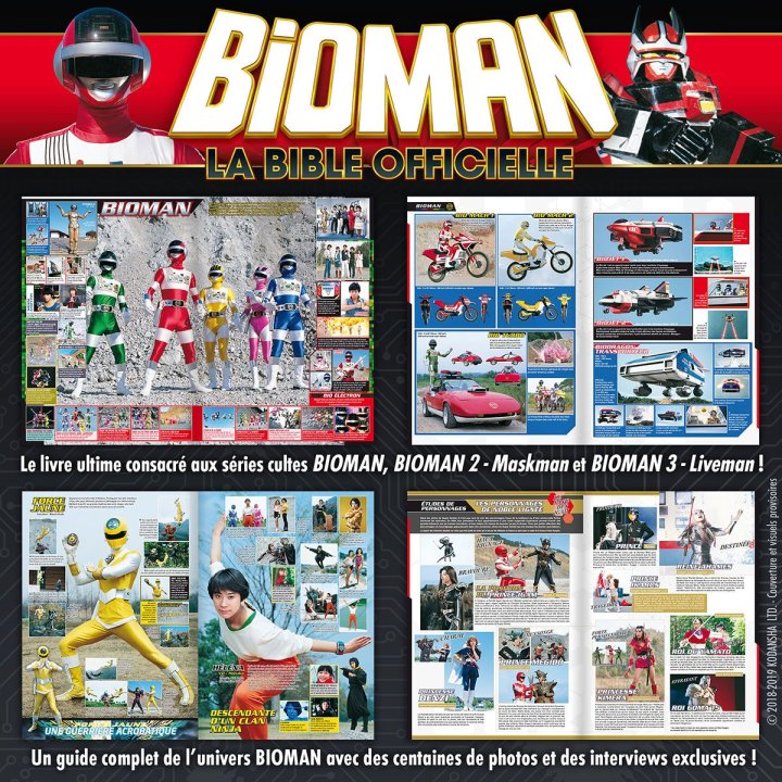 3 livre catalogue la bible officielle Maskman Liveman jouets 2 BIOMAN 1 