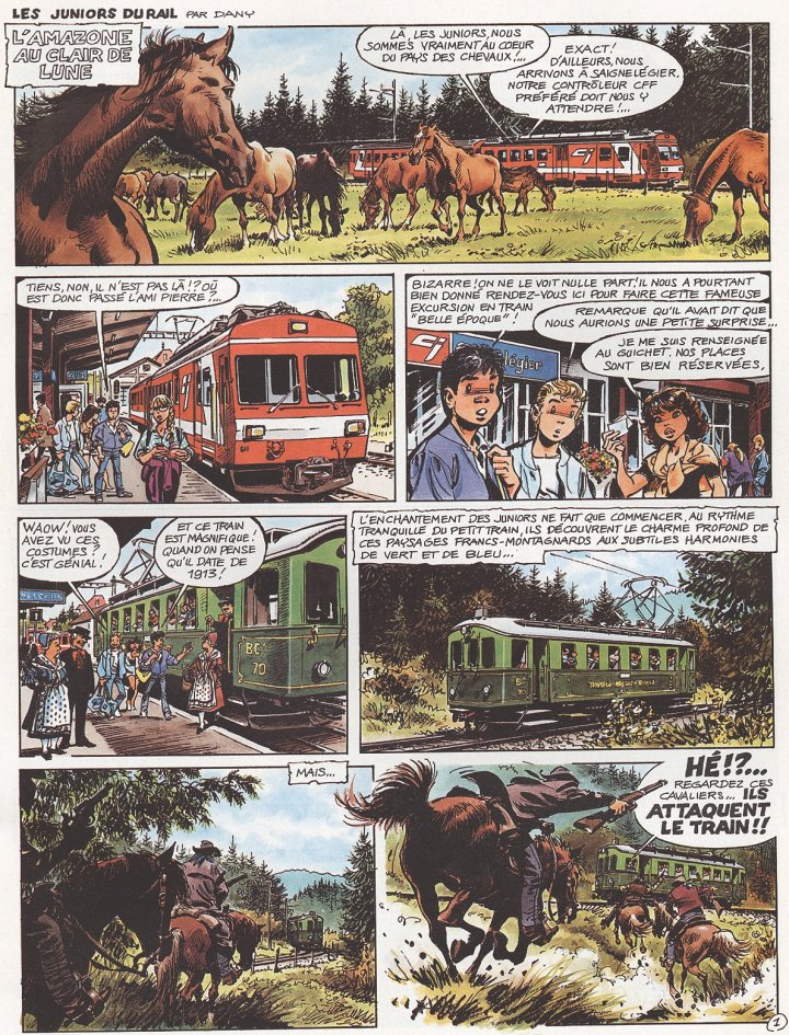 "Les Aventuriers du rail" : certainement un hommage à Derib !