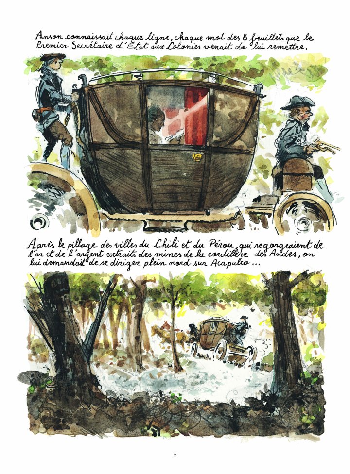 Le Voyage du Commodore Anson - Par C. Perrissin et M. Blanchin - Ed. Futuropolis