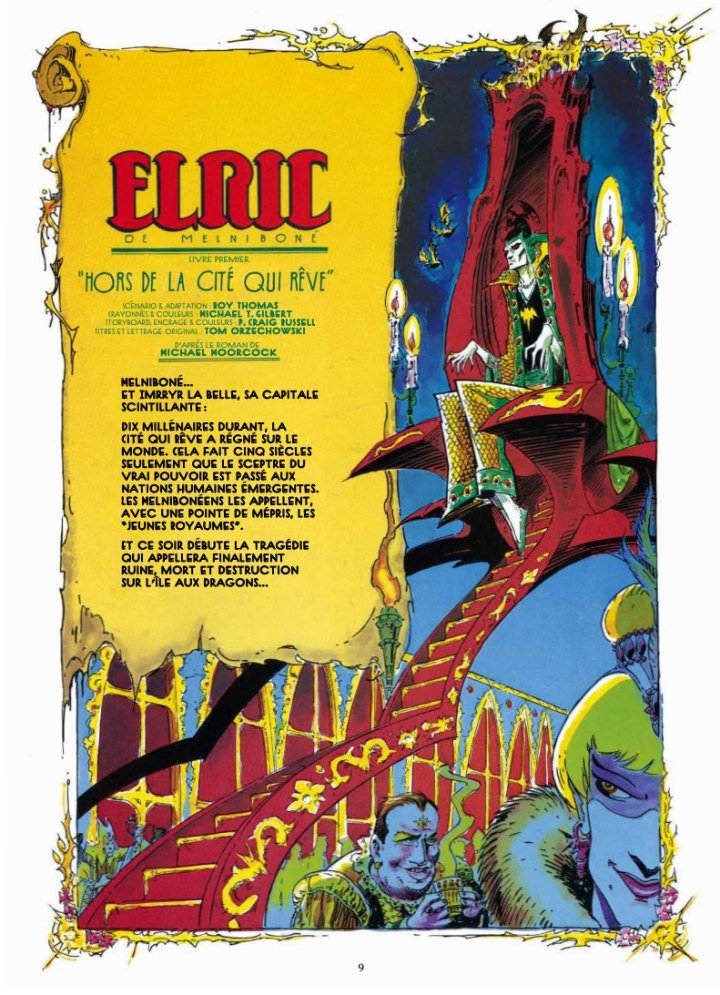 Elric Vol. 1 : Elric de Melniboné d'après Michael Moorcock - Par Roy Thomas, Michael T. Gilbert & P. Craig Russell – Éd. Délirium